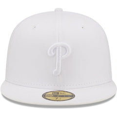 Philadelphia Phillies New Era White on White 59FIFTY Fitted Hat On Sale