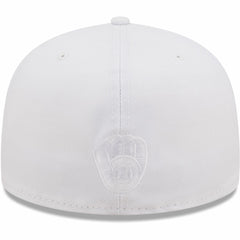 Milwaukee Brewers New Era White on White 59FIFTY Fitted Hat Sale