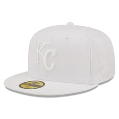 Kansas City Royals New Era White on White 59FIFTY Fitted Hat On Sale