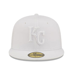 Kansas City Royals New Era White on White 59FIFTY Fitted Hat On Sale