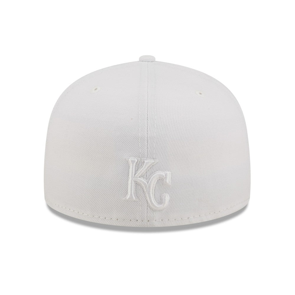 Kansas City Royals New Era White on White 59FIFTY Fitted Hat On Sale