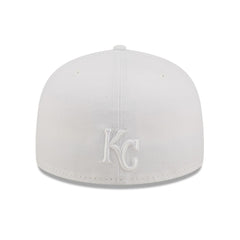 Kansas City Royals New Era White on White 59FIFTY Fitted Hat On Sale