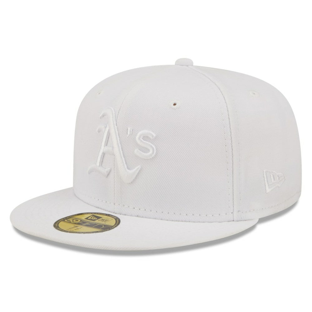 Athletics New Era White on White 59FIFTY Fitted Hat Online