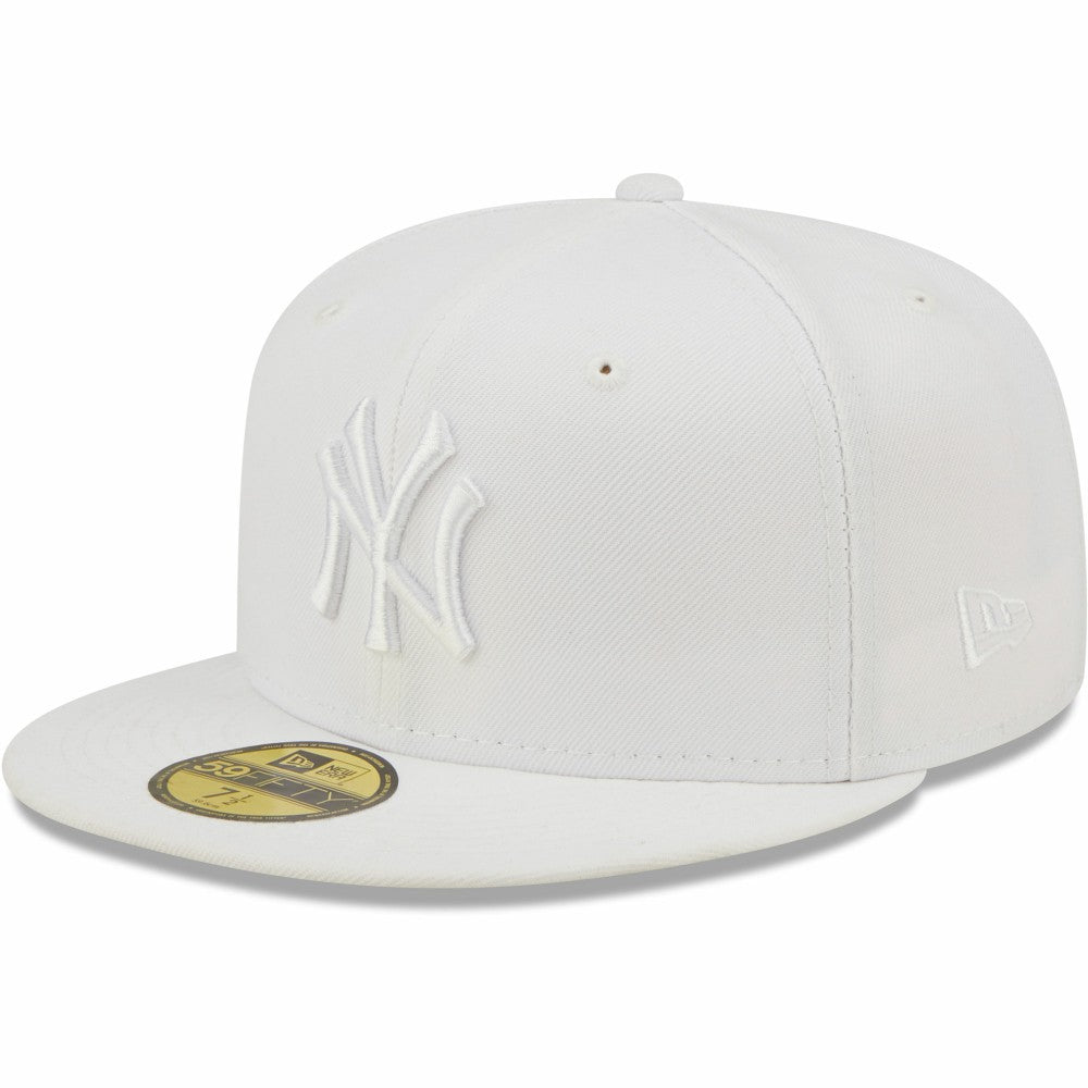New York Yankees New Era White on White 59FIFTY Fitted Hat Sale