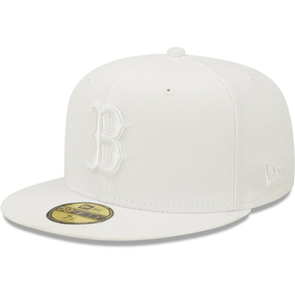 Boston Red Sox New Era White on White 59FIFTY Fitted Hat On Sale