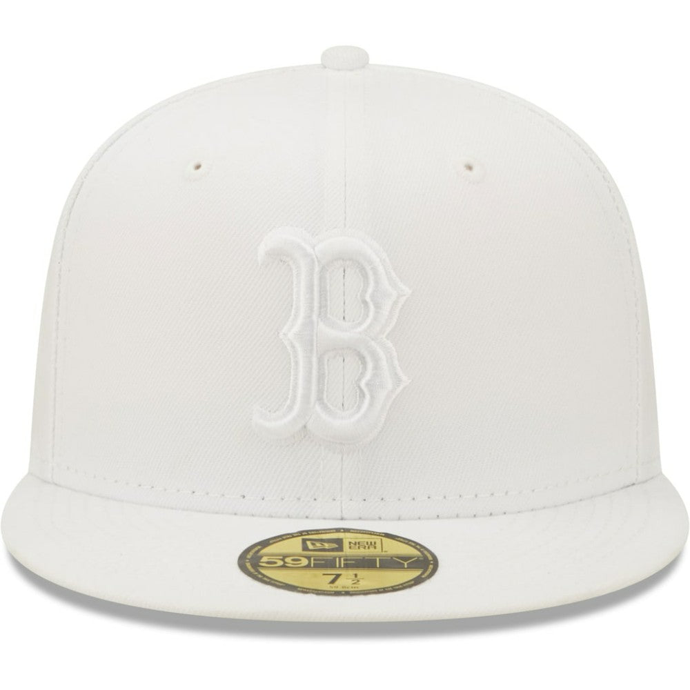 Boston Red Sox New Era White on White 59FIFTY Fitted Hat On Sale