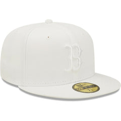 Boston Red Sox New Era White on White 59FIFTY Fitted Hat On Sale