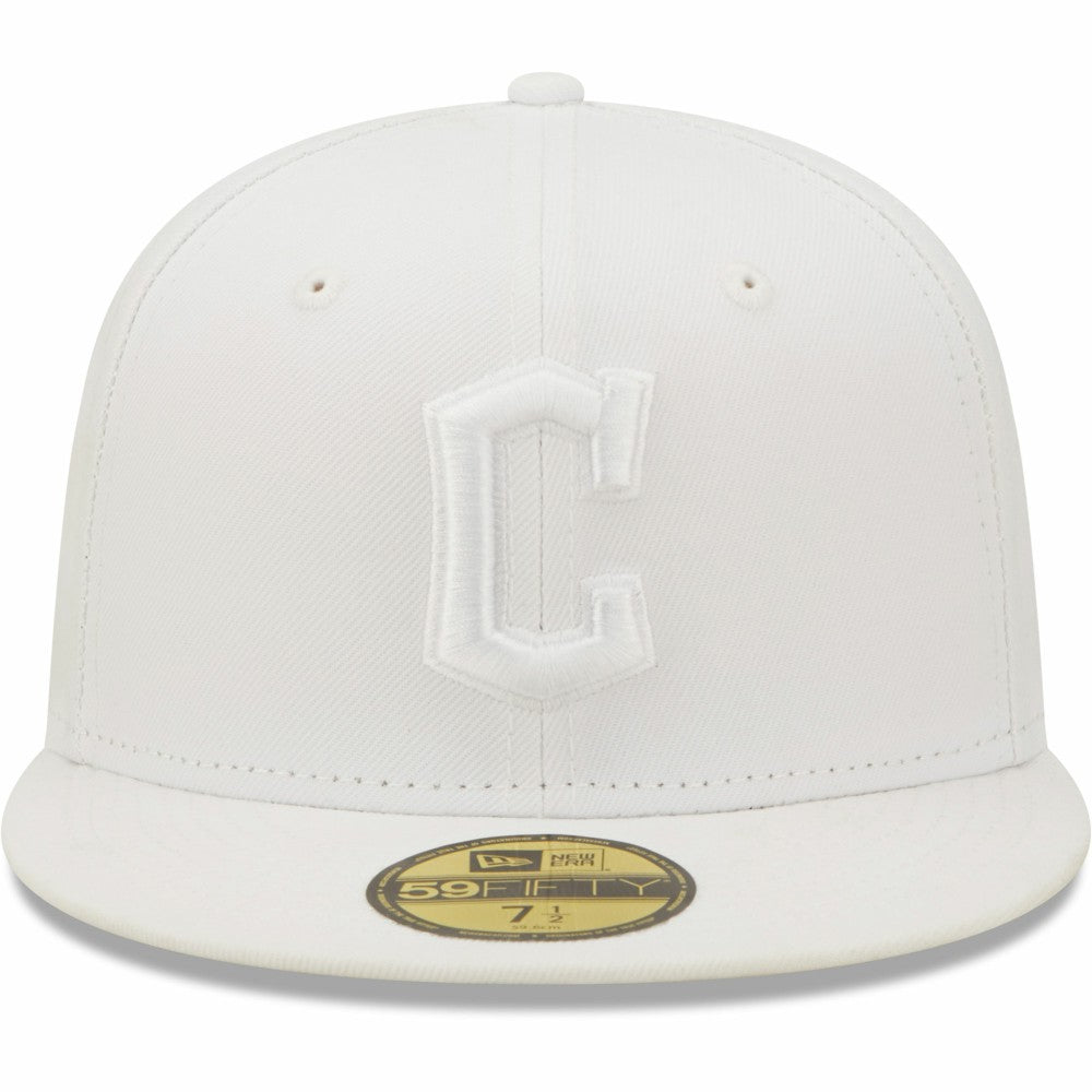 Cleveland Guardians New Era White on White 59FIFTY Fitted Hat for sale