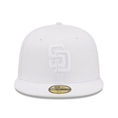 San Diego Padres New Era White on White 59FIFTY Fitted Hat discount