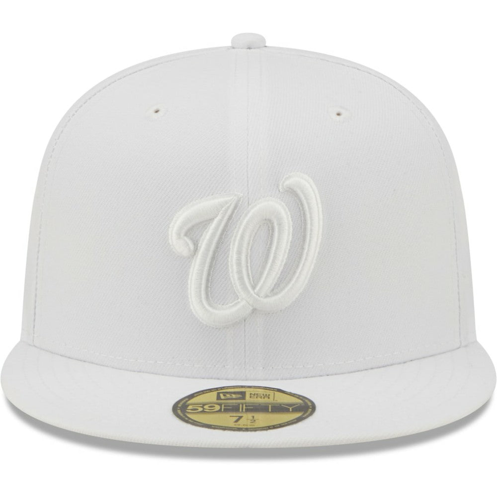 Washington Nationals New Era White on White 59FIFTY Fitted Hat for sale