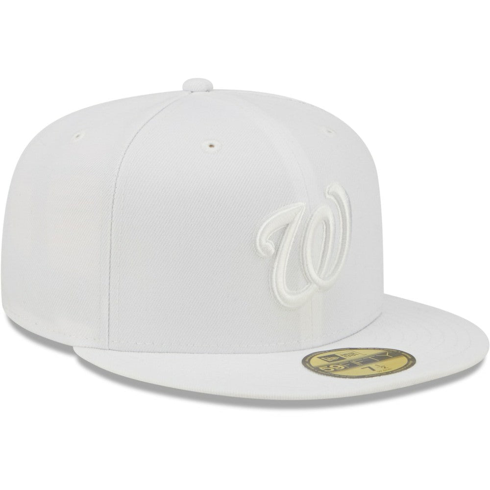 Washington Nationals New Era White on White 59FIFTY Fitted Hat for sale