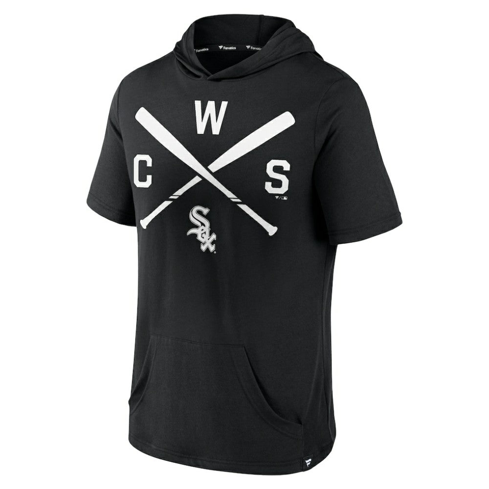 Chicago White Sox Fanatics Iconic Rebel Short Sleeve Hooded Top On Sale