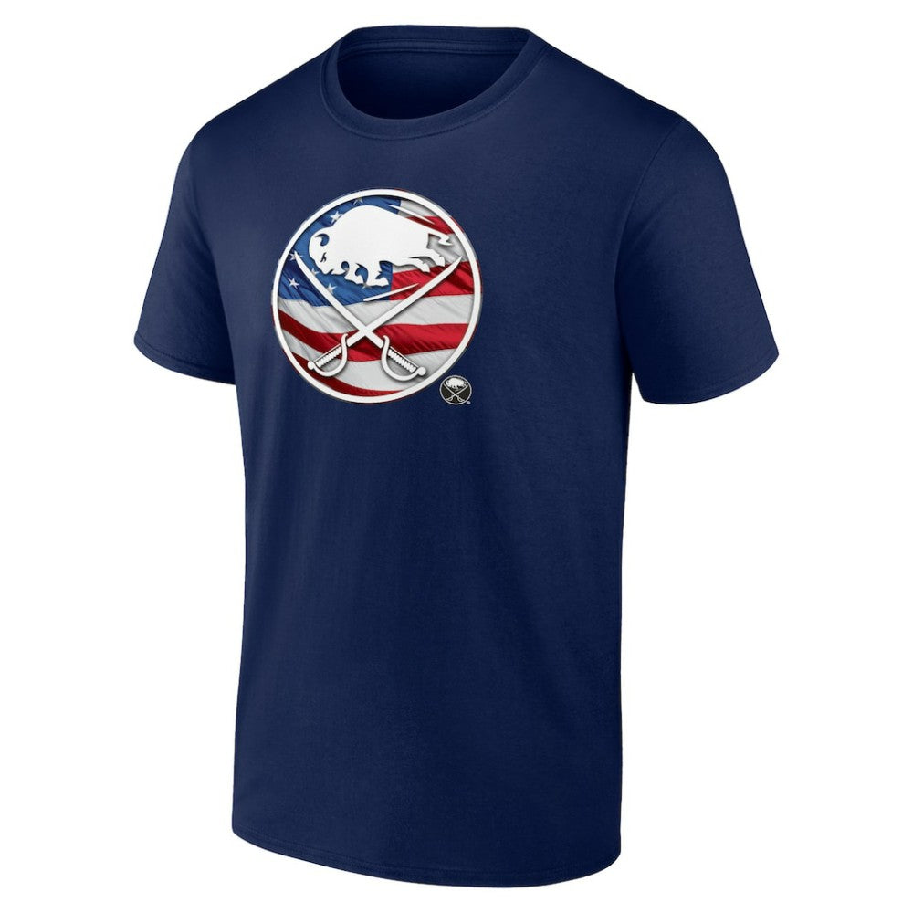 Buffalo Sabres - Banner Wave Logo T-Shirt Navy