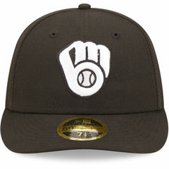 Milwaukee Brewers New Era Black & White Low Profile 59FIFTY Fitted Hat Clearance