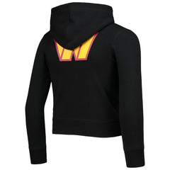 Washington Commanders New Era Girls Youth Full-Zip Hoodie Black - NFL