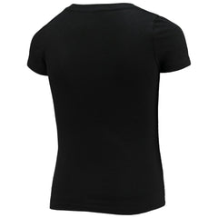 Washington Commanders New Era Girls Youth V-Neck T-Shirt Black - NFL