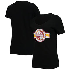 Washington Commanders New Era Women's V-Neck T-Shirt Black - NFL