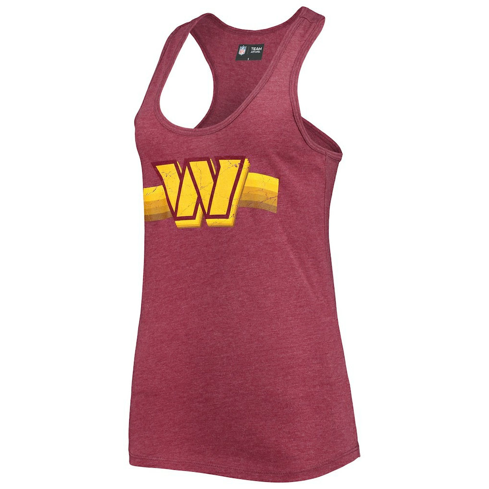 Washington Commanders New Era Women's Scoop Neck Racerback Tank Top Burgundy - NFL