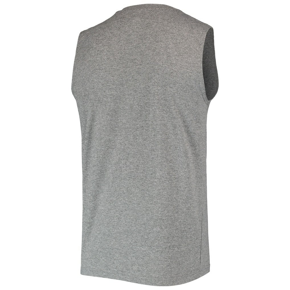 Las Vegas Raiders New Era Brushed Sleeveless Tank Top Heathered Gray - NFL
