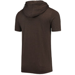 Cleveland Browns New Era Team Brushed Hoodie T-Shirt Heathered Brown - NFL