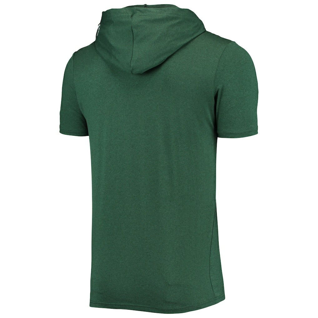 Green Bay Packers New Era Team Brushed Hoodie T-Shirt Heathered Green - NFL