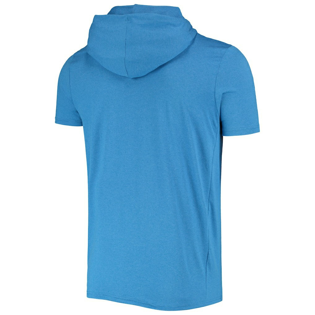 Los Angeles Rams New Era Team Brushed Hoodie T-Shirt Heathered Blue - NFL
