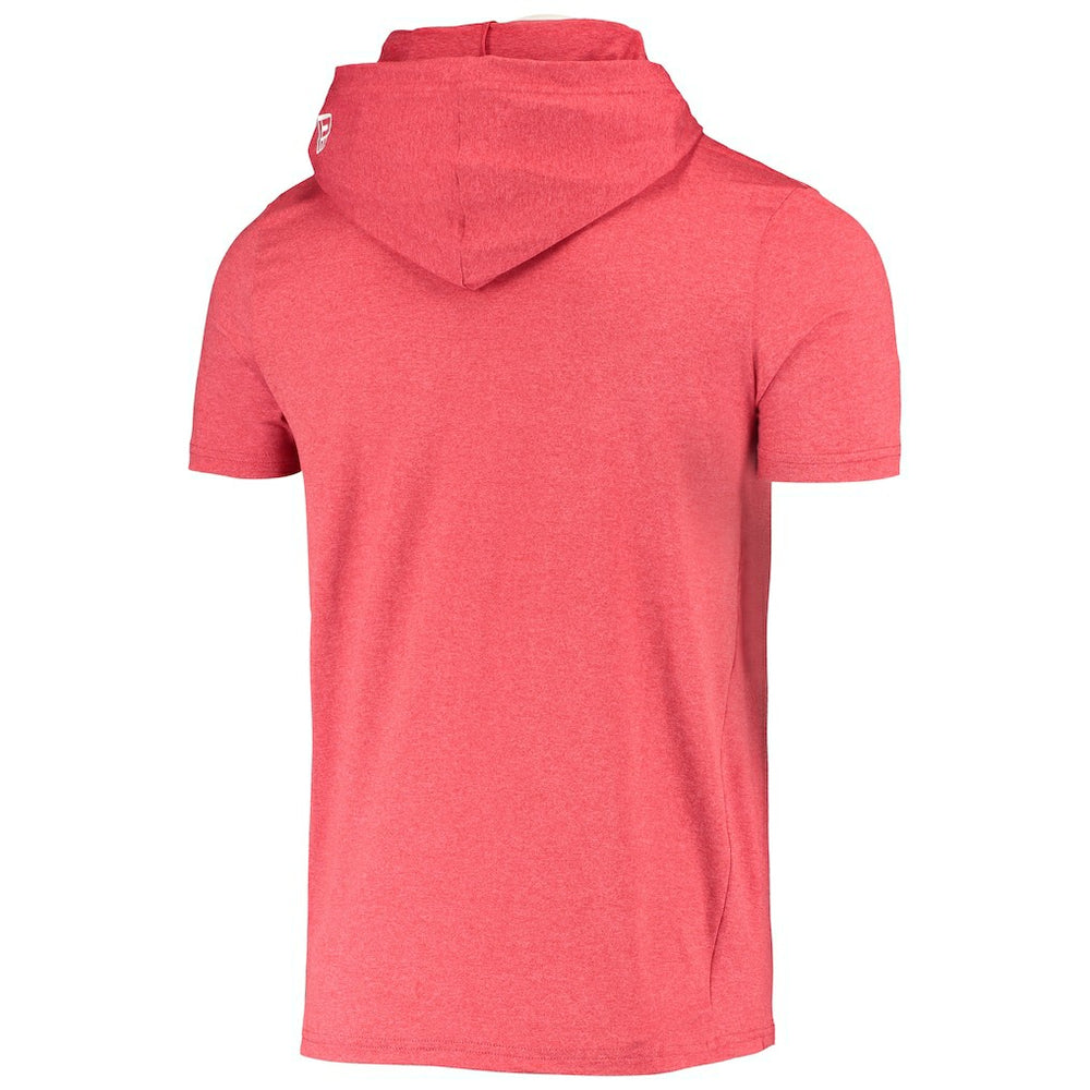 San Francisco 49ers New Era Team Brushed Hoodie T-Shirt Heathered Red - NFL
