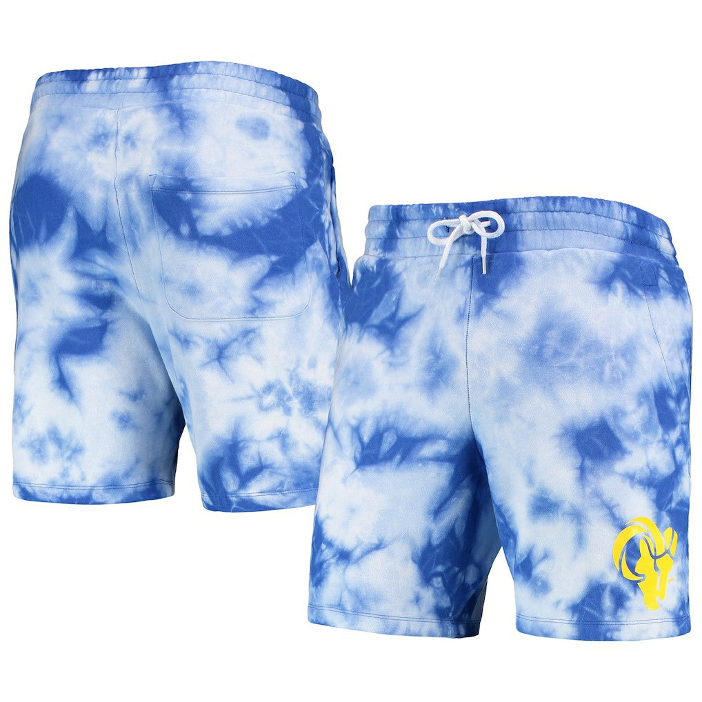 Los Angeles Rams New Era Tie-Dye Shorts Royal - NFL