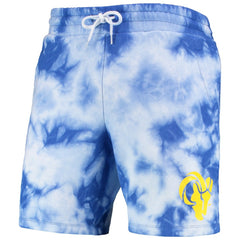 Los Angeles Rams New Era Tie-Dye Shorts Royal - NFL