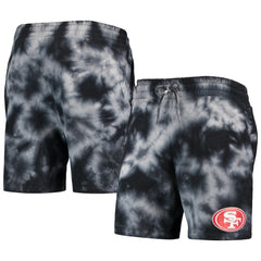 San Francisco 49ers New Era Tie-Dye Shorts Black - NFL