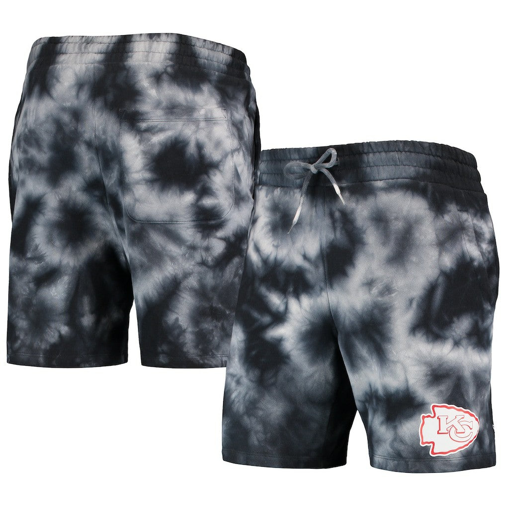 Kansas City Chiefs New Era Tie-Dye Shorts Black - NFL