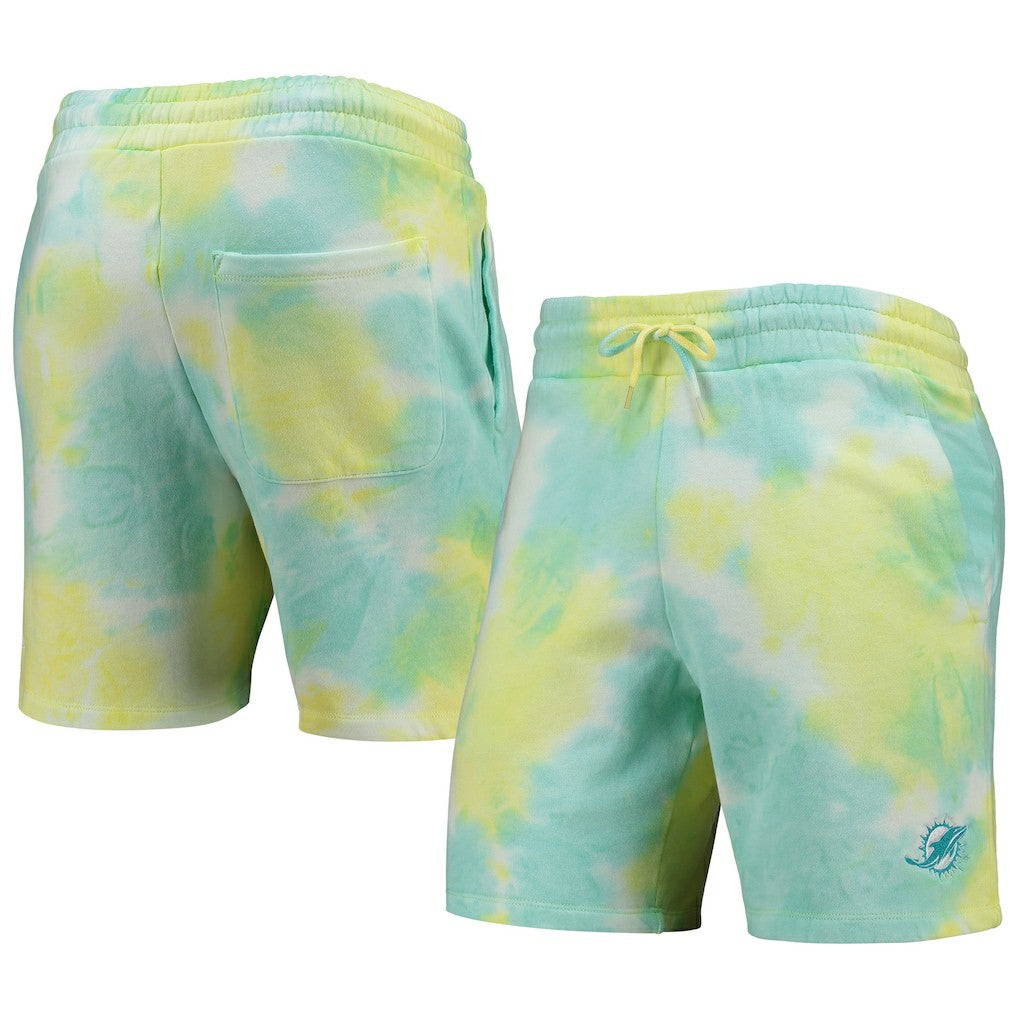 Miami Dolphins New Era Tie-Dye Shorts White - NFL