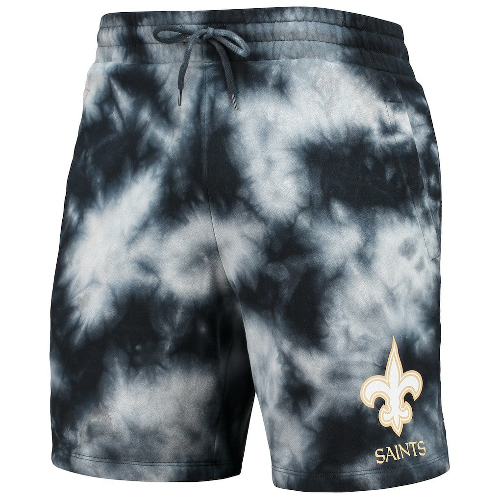 New Orleans Saints New Era Tie-Dye Shorts Black - NFL