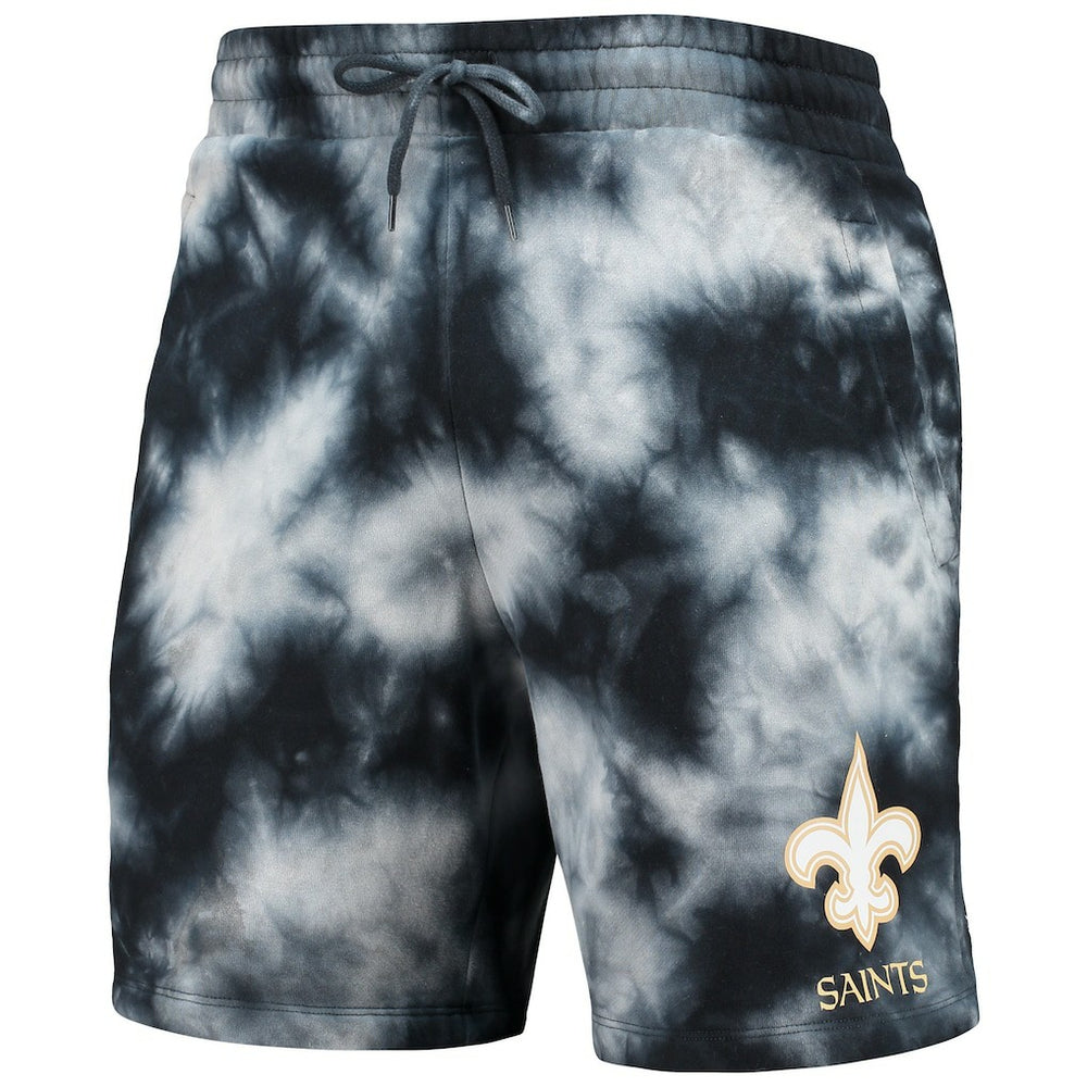 New Orleans Saints New Era Tie-Dye Shorts Black - NFL