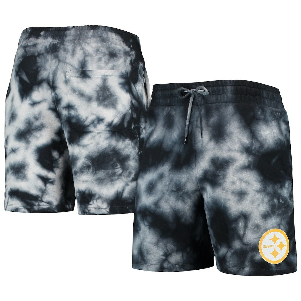 Pittsburgh Steelers New Era Tie-Dye Shorts Black - NFL