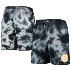 Pittsburgh Steelers New Era Tie-Dye Shorts Black - NFL