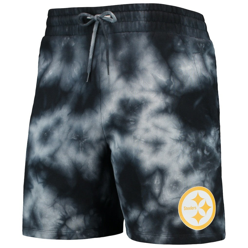 Pittsburgh Steelers New Era Tie-Dye Shorts Black - NFL