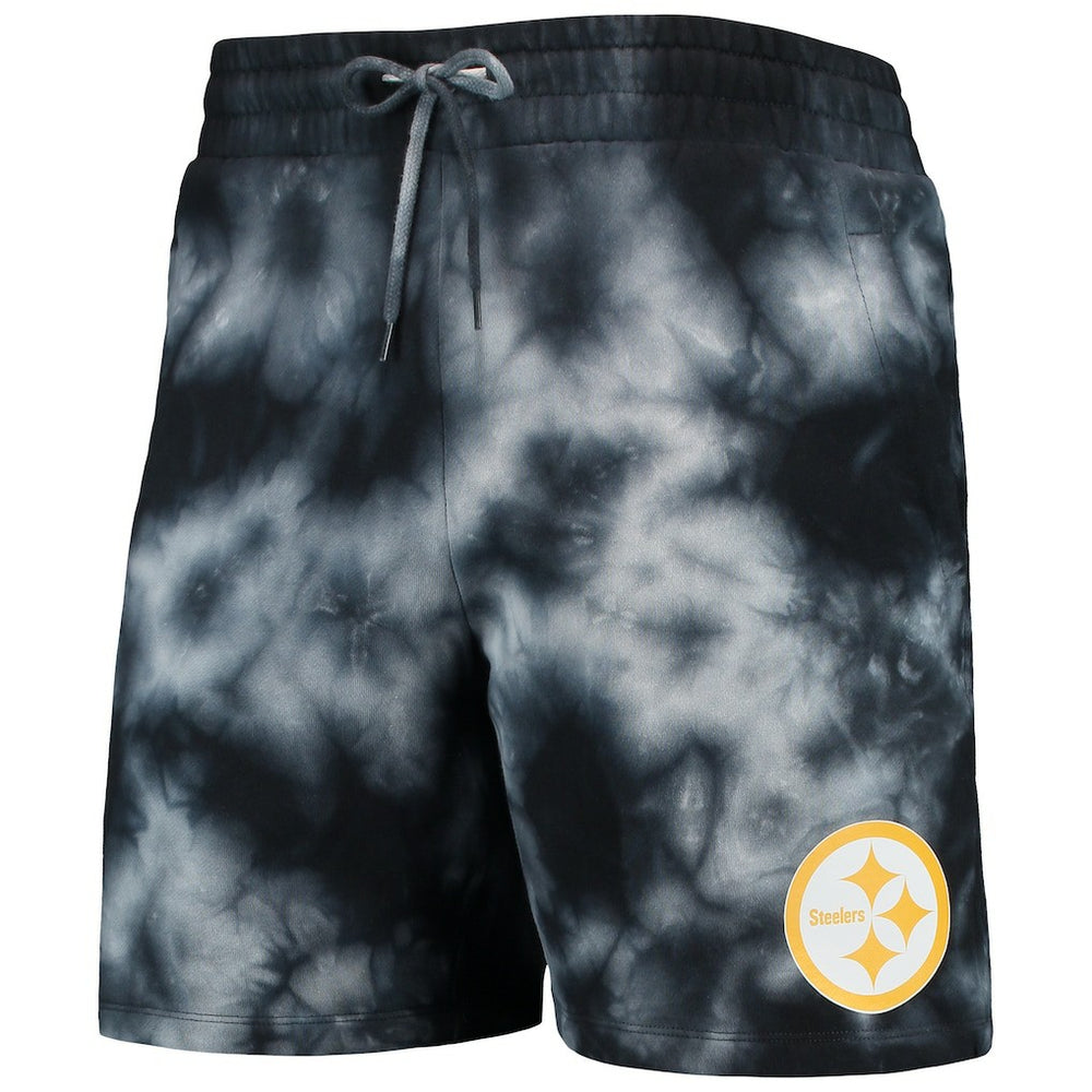 Pittsburgh Steelers New Era Tie-Dye Shorts Black - NFL