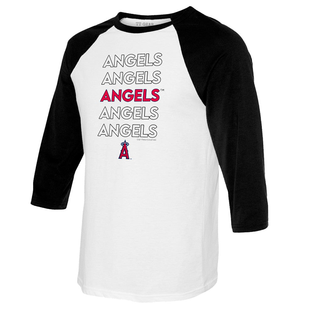 Los Angeles Angels Tiny Turnip Women's Stacked 3/4-Sleeve Raglan T-Shirt discount
