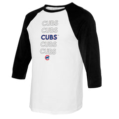 Chicago Cubs Tiny Turnip Youth Stacked Raglan 3/4 Sleeve T-Shirt Sale