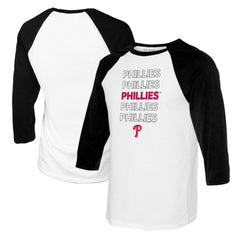 Philadelphia Phillies Tiny Turnip Youth Stacked Raglan 3/4 Sleeve T-Shirt for sale