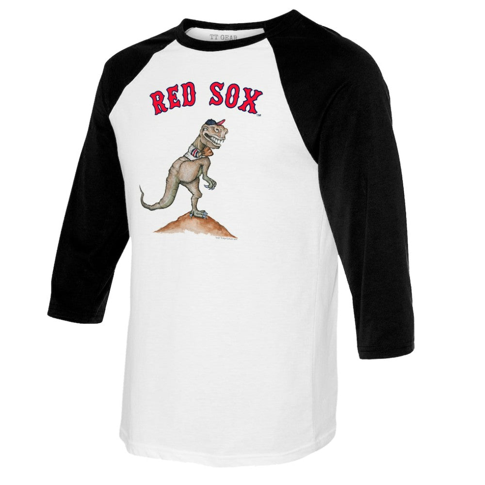 Boston Red Sox Tiny Turnip Youth TT Rex Raglan 3/4 Sleeve T-Shirt Lifestyle