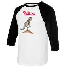 Philadelphia Phillies Tiny Turnip Youth TT Rex Raglan 3/4 Sleeve T-Shirt Clearance