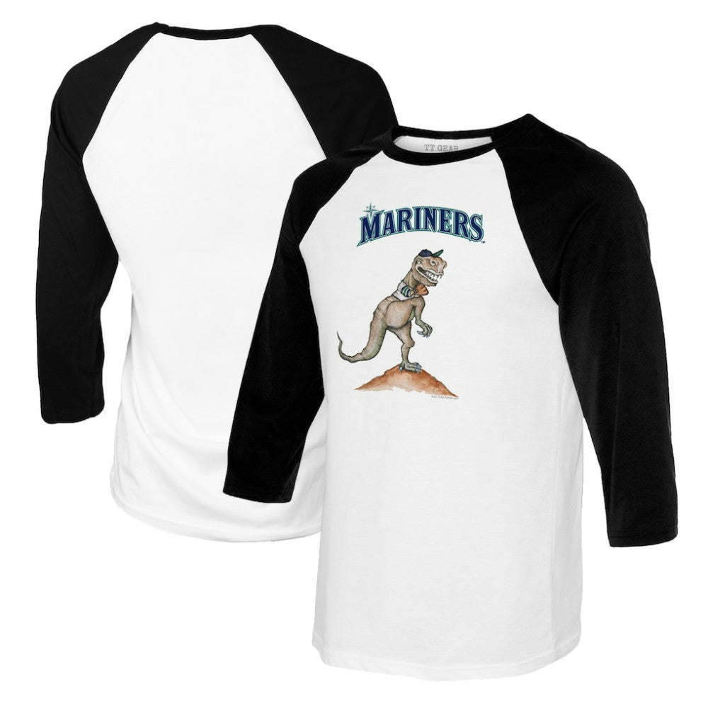 Seattle Mariners Tiny Turnip Youth TT Rex Raglan 3/4 Sleeve T-Shirt Sale