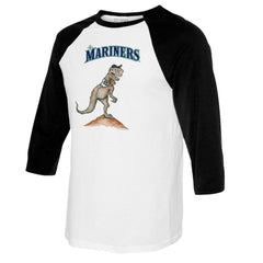 Seattle Mariners Tiny Turnip Youth TT Rex Raglan 3/4 Sleeve T-Shirt Sale