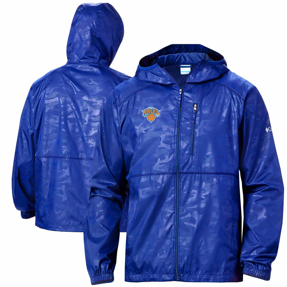 Columbia - New York Knicks Camo Flash Forward Full-Zip Windbreaker Jacket - Blue
