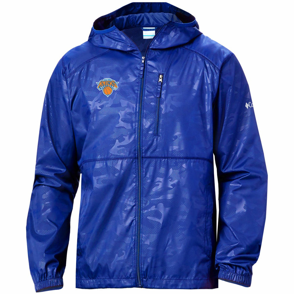 Columbia - New York Knicks Camo Flash Forward Full-Zip Windbreaker Jacket - Blue
