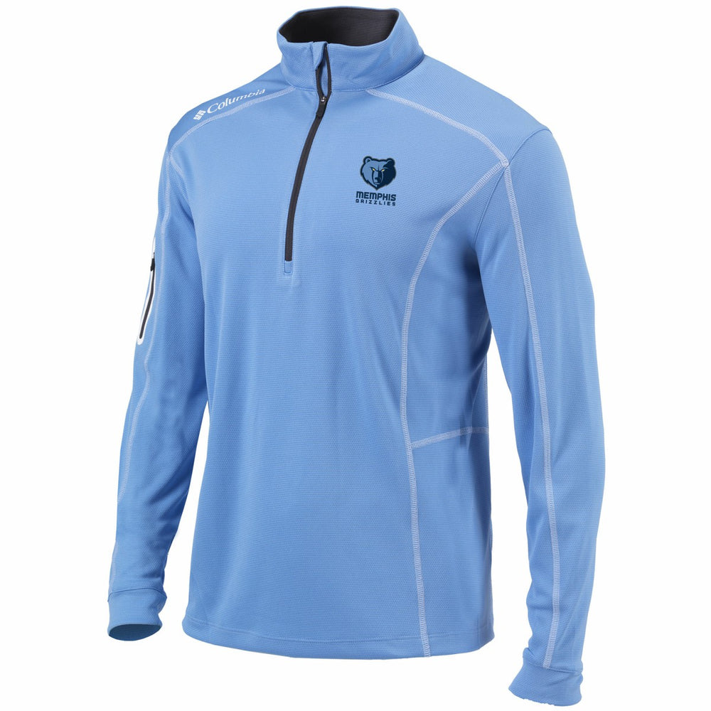 Columbia - Memphis Grizzlies Shotgun Omni-Wick Quarter-Zip Pullover Jacket - Light Blue