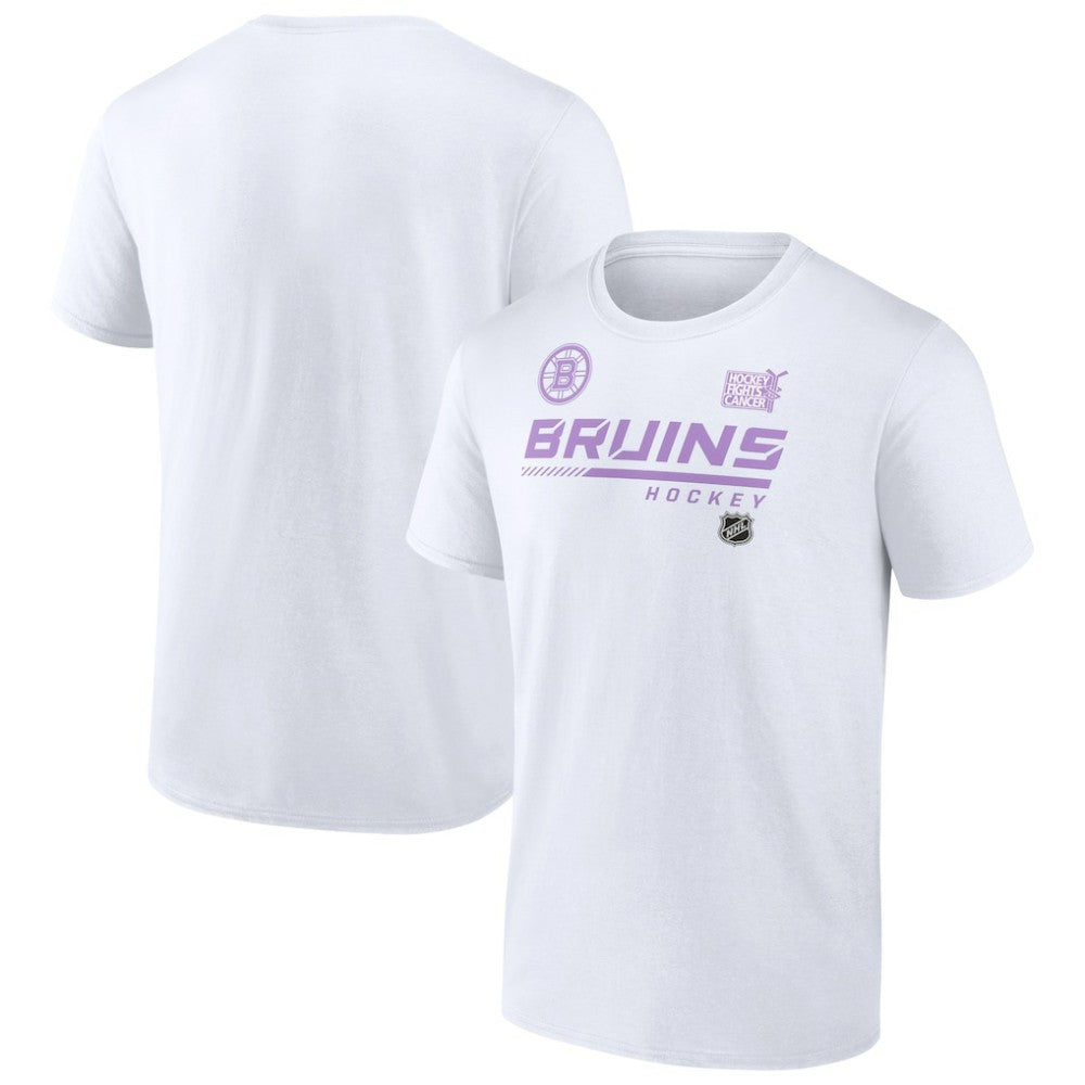 Boston Bruins NHL Hockey Fights Cancer T-Shirt White