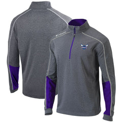 Columbia - Charlotte Hornets Omni-Wick Shotgun 2.0 Quarter-Zip Pullover Top - Heathered Gray/Purple